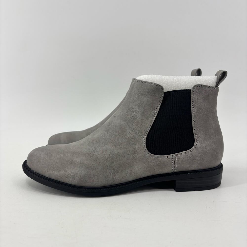 Anjoufemme Womens Size 6.5 Gray Chelsea Boots Ankle Boot Casual